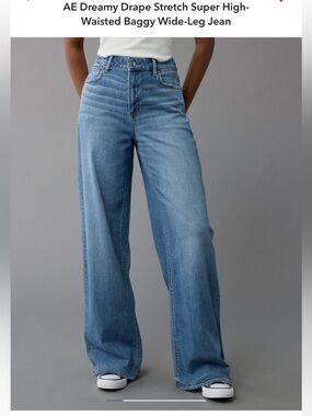 American Eagle Blue Wide Leg Jeans